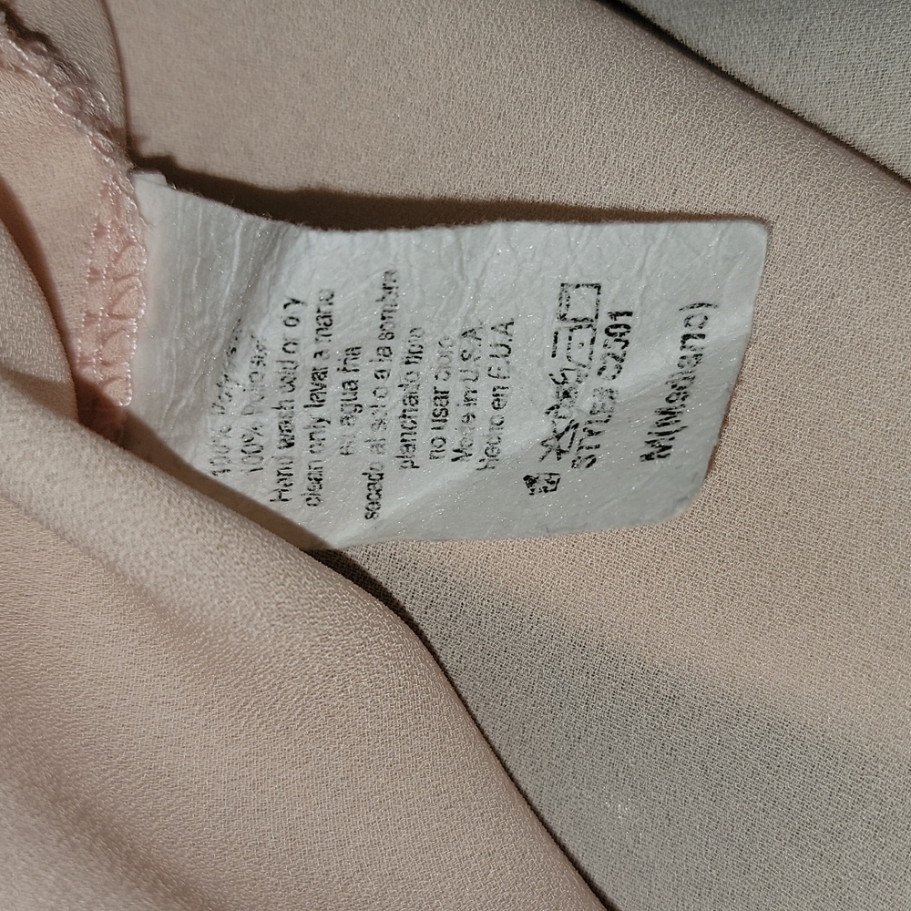 Long Line Baby Pink with Bling and Pearl Embellishment Neckline Size M - Picture 6 of 7